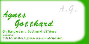 agnes gotthard business card